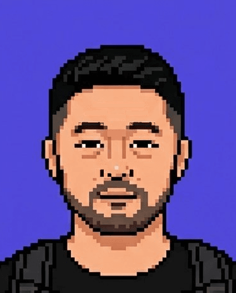 Pixel-art portrait of Bayaraa
